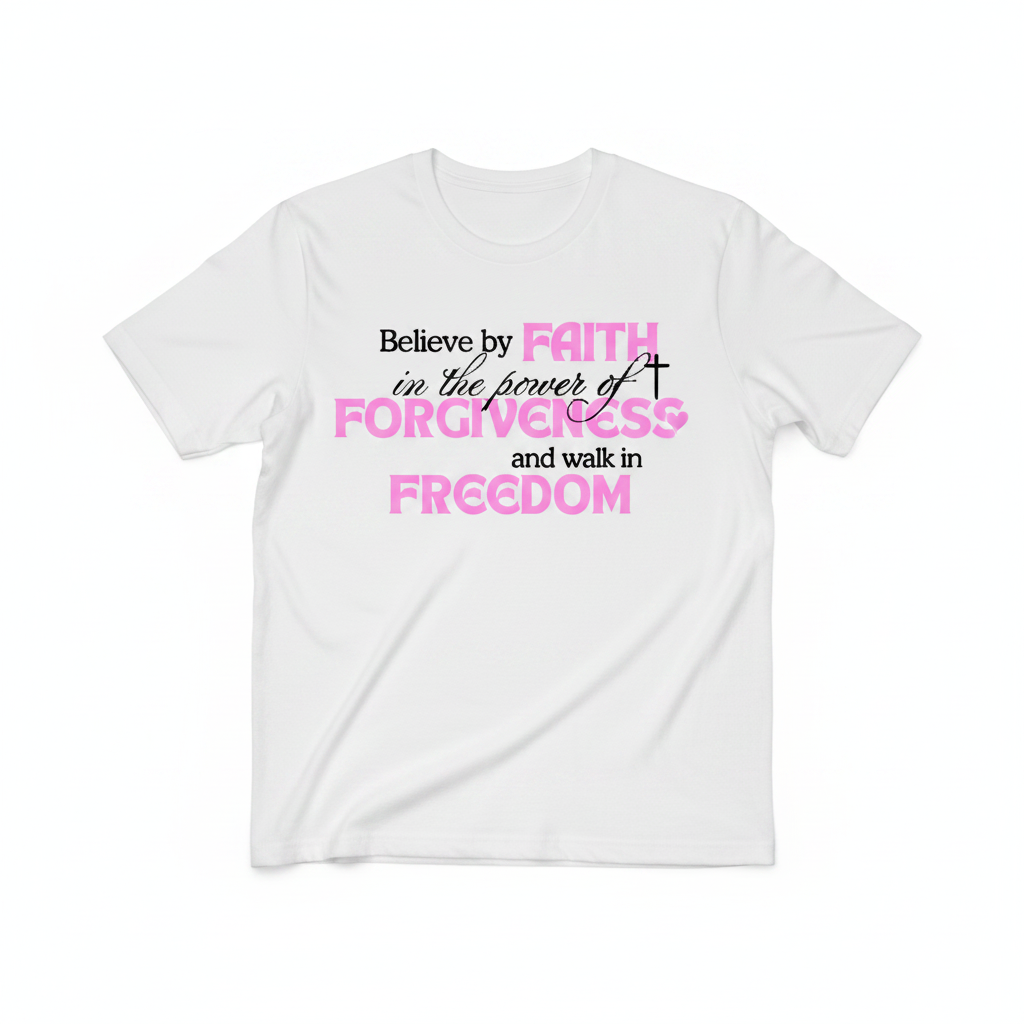 Faith Forgiveness Freedom faith-inspired t-shirt design mockup